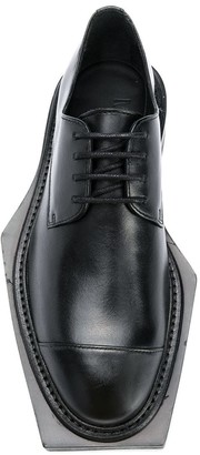Martine Rose square toe embossed Derby shoes - ShopStyle